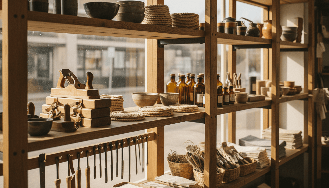 The Nebo Shops product display with curated home goods and tools